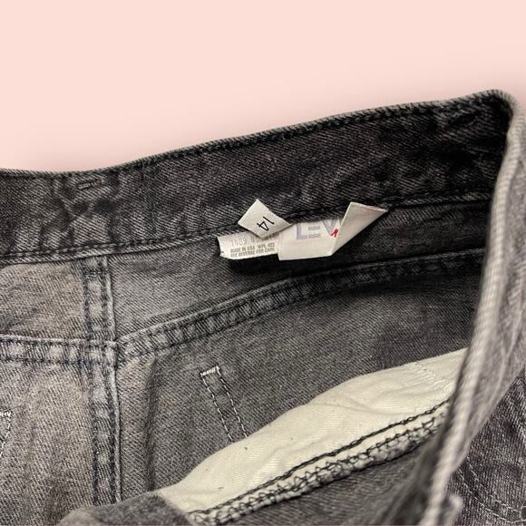 Levis Misses Jeans Black Denim Jeans Size 14 Hi Waist Vintage Made In USA - Picture 5 of 10